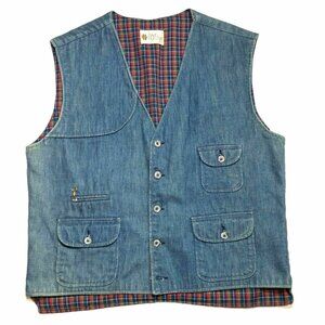 VINTAGE David Hunter Denim Vest Size 46 Westerncore